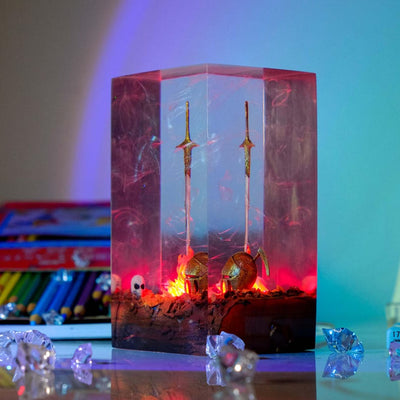 Fire Glowing Sword Resin Lamp