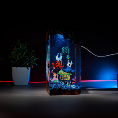 Silksong The Knight & Hornet Hollow Knight Resin Lamp