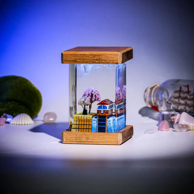 No-Face Train Scene Spirited Away Resin Lamp