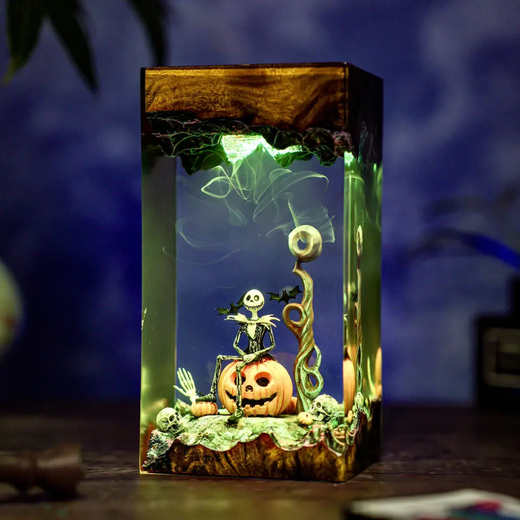 Pumpkin Jack Halloween Resin Lamp