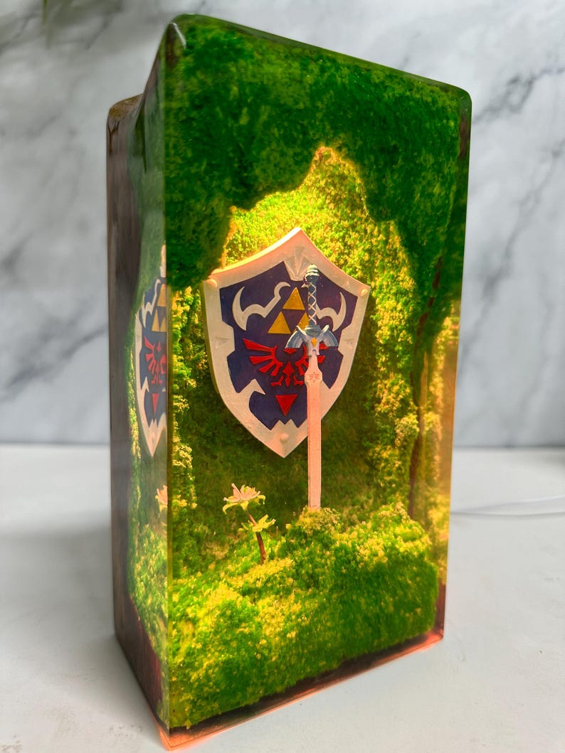 Hylian Shield  Epoxy Lamp