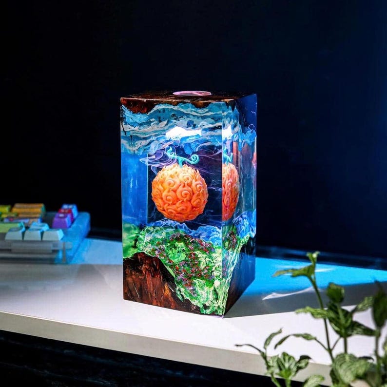 Devil Fruit One Piece Resin Epoxy Lamp