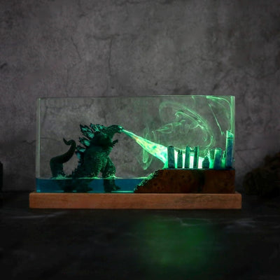 Godzilla Monster King Epoxy Lamp