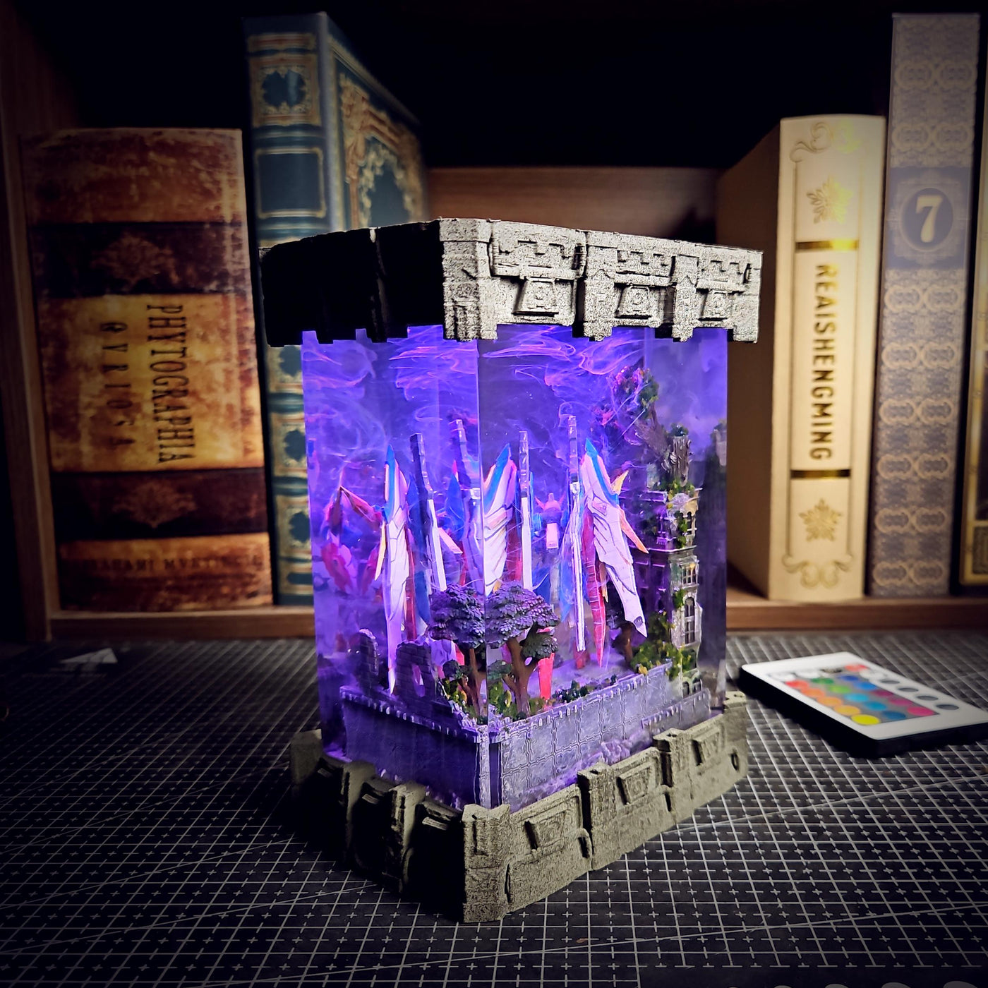 Broken Gundam in Deep Ocean Resin Lamp