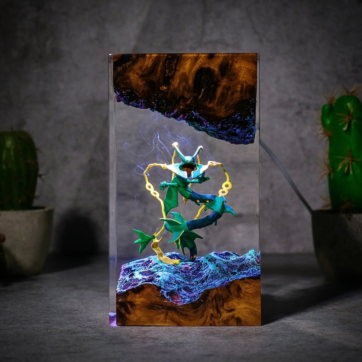 Mega Rayquaza Dragonstorm Resin Lamp