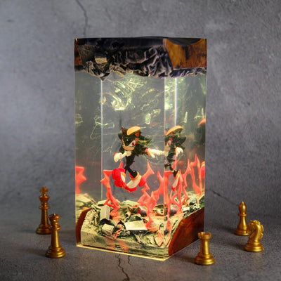 Shadow the hedgehog Resin Lamp