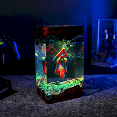 Spider-Man Epoxy Resin Lamp
