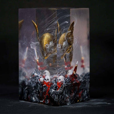 Fallen Knight Helmet Resin Lamp