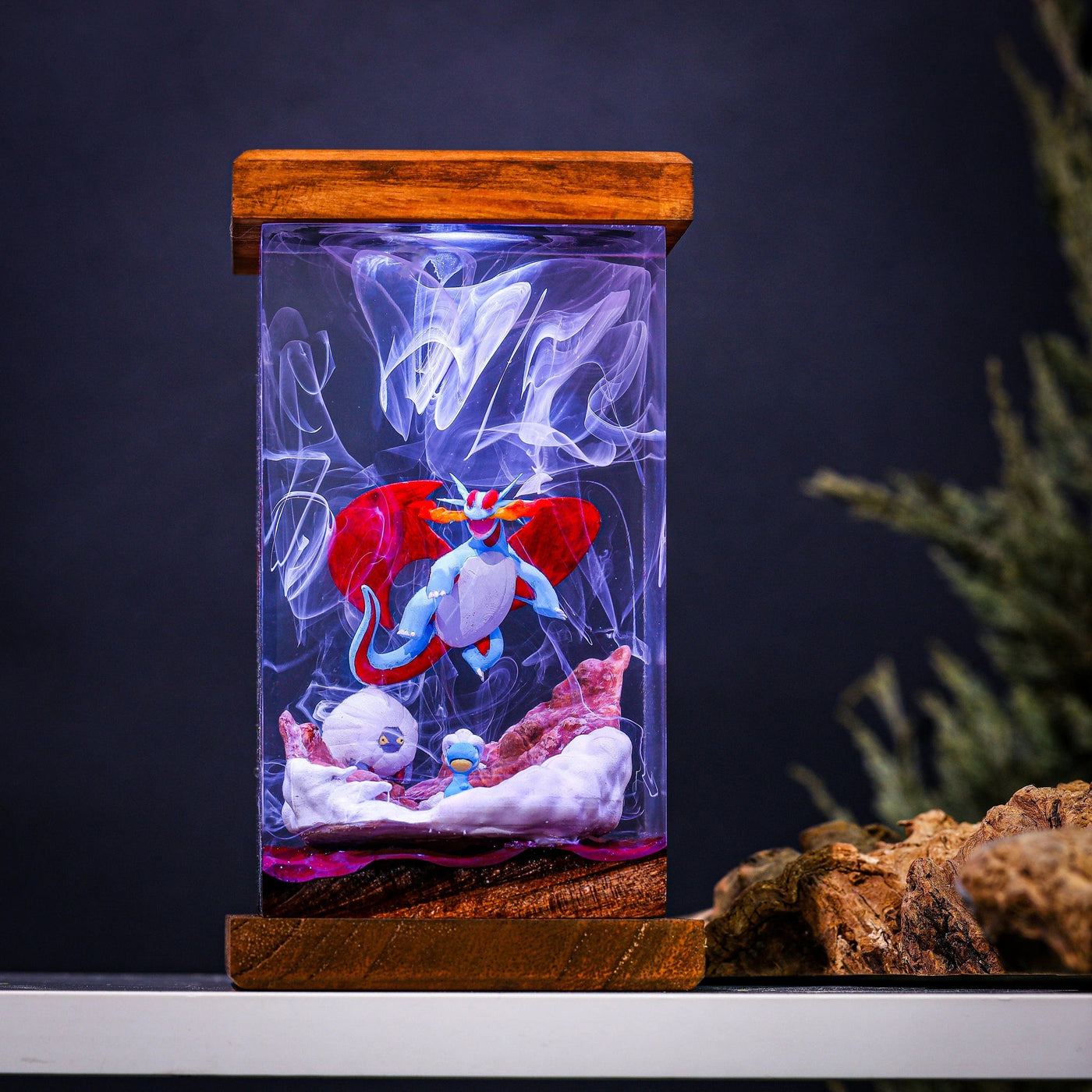 Salamence Pokemon Resin Lamp