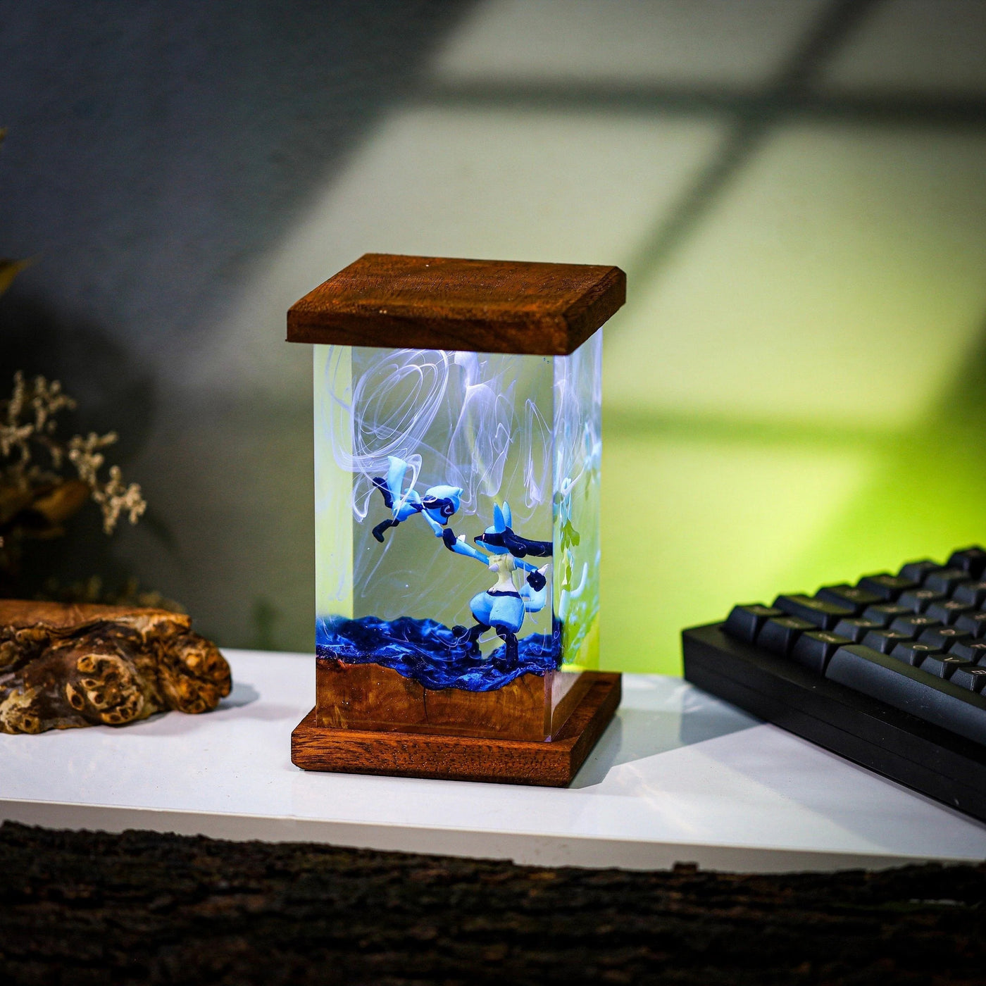 Lucario & Riolu Pokémon Resin Lamp