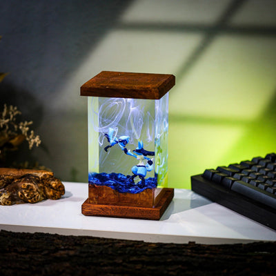 Lucario & Riolu Pokémon Resin Lamp