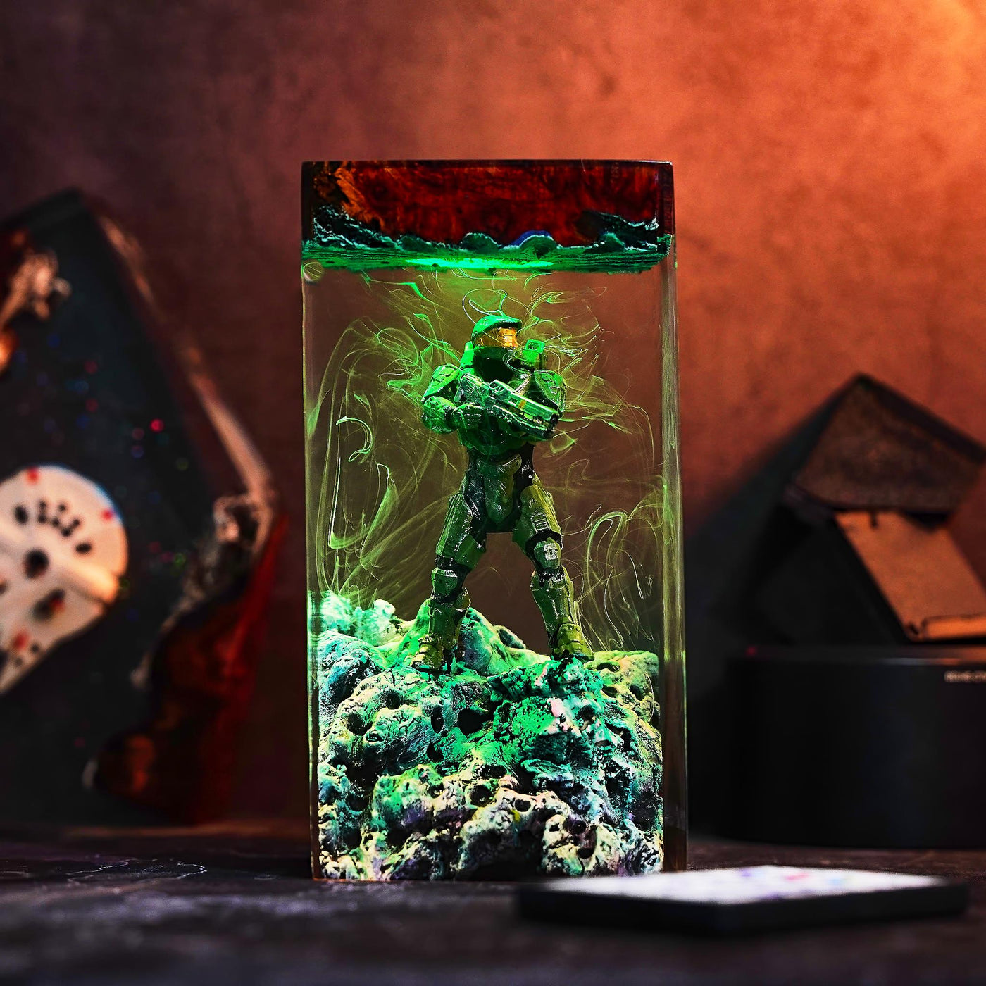 Sci-Fi Armored Futuristic Soldier Resin Lamp