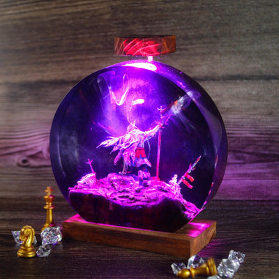 Blue Witch Resin Lamp