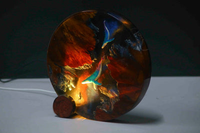 Whale Resin Lamp