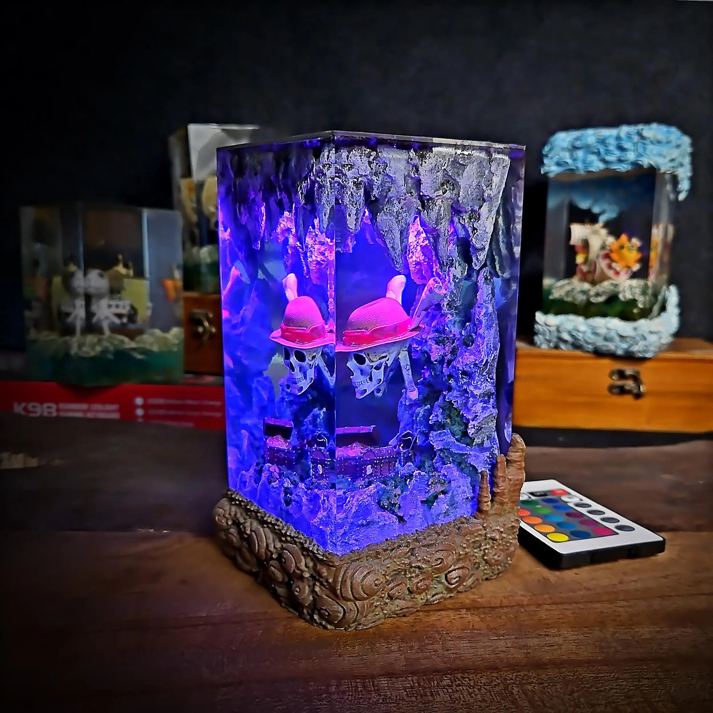 One Piece Skull Resin Lamp