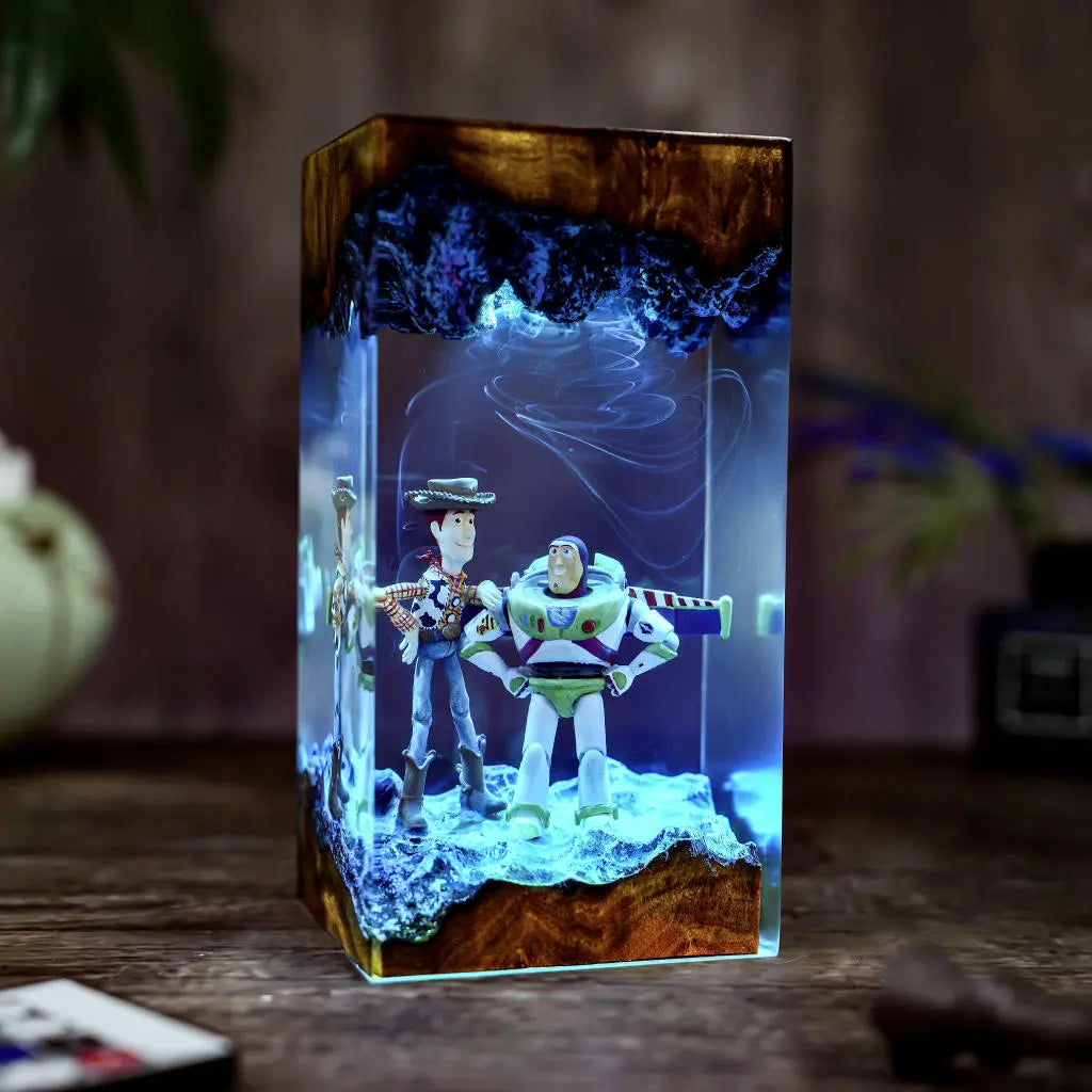 Woody & Buzz Infinity Duo Resin Lamp