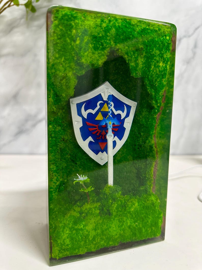 Hylian Shield  Epoxy Lamp