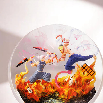 Uzui Tengen vs Gyutaro Demon Slayer Resin Lamp