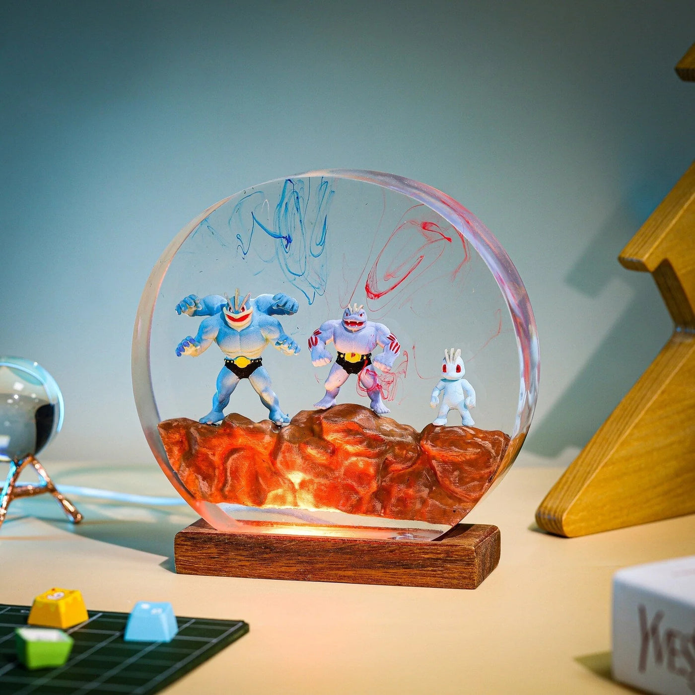 Machop Evolution Trio Resin Lamp