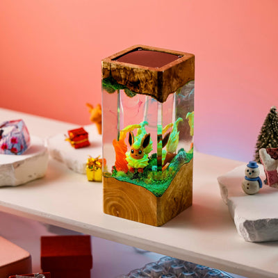 Flareon Pokemon Resin Diorama Lamp