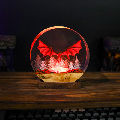 Dragon Breathing Fire Night Lamp