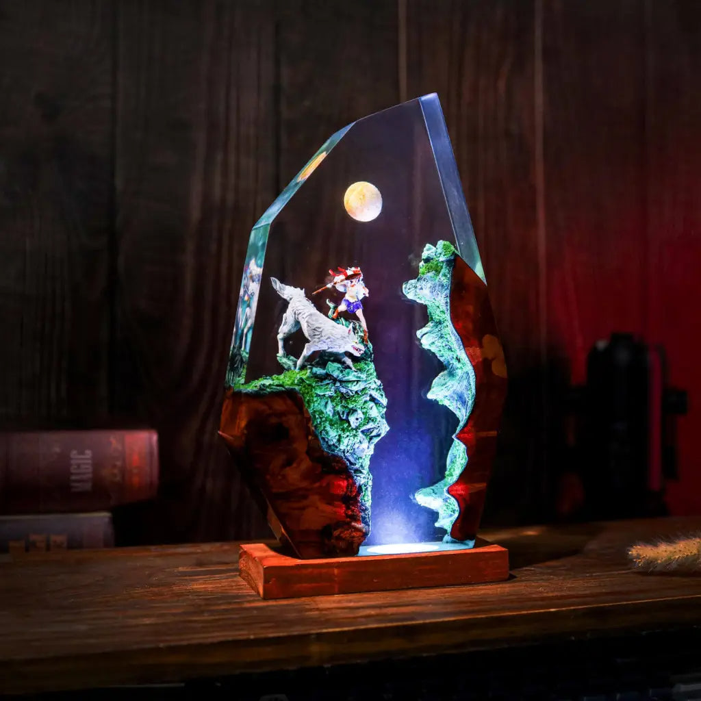 Princess Mononoke Resin Epoxy Night Light