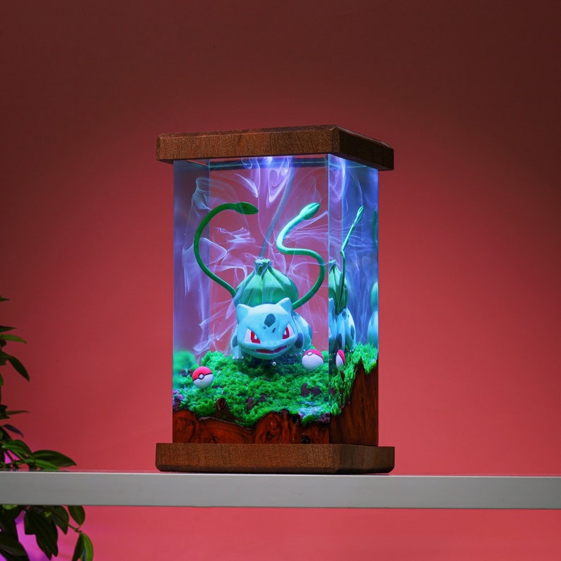 Bulbasaur Pokemon Epoxy Lamp