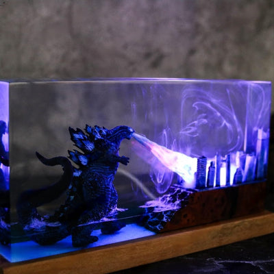 Godzilla Monster King Epoxy Lamp