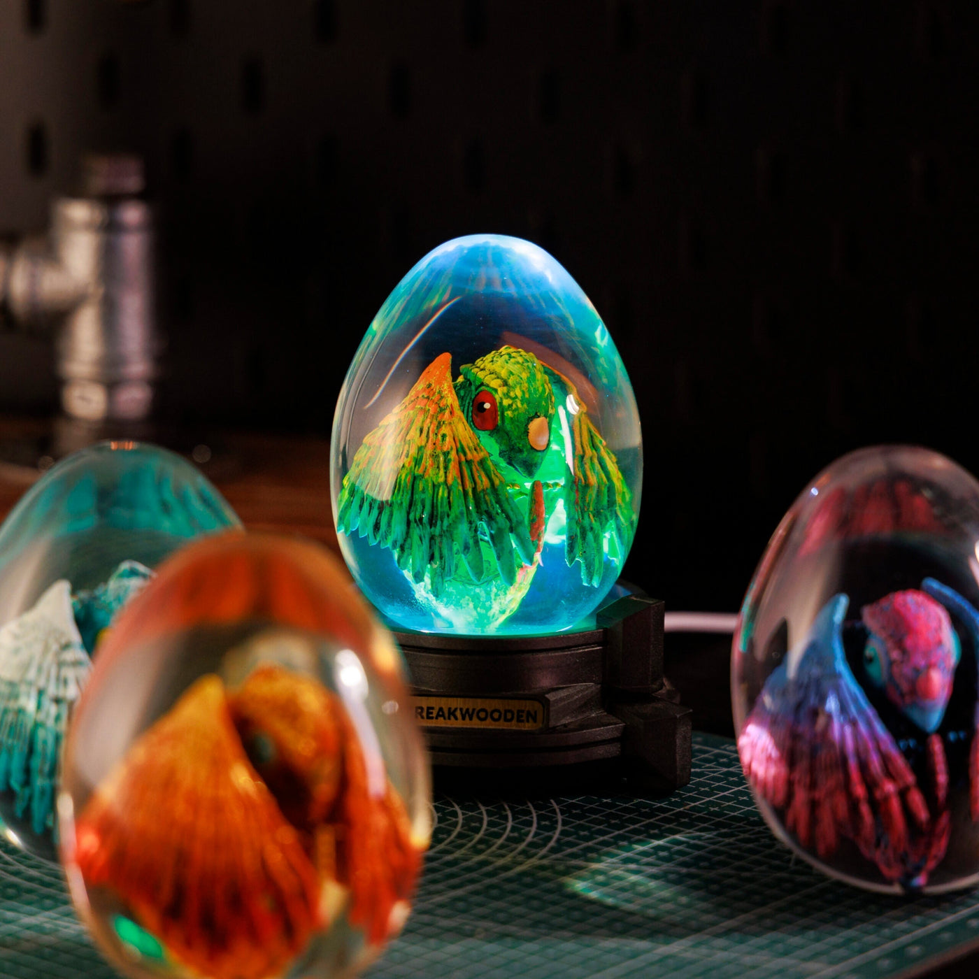 Custom Dinosaur Resin Lamp Egg