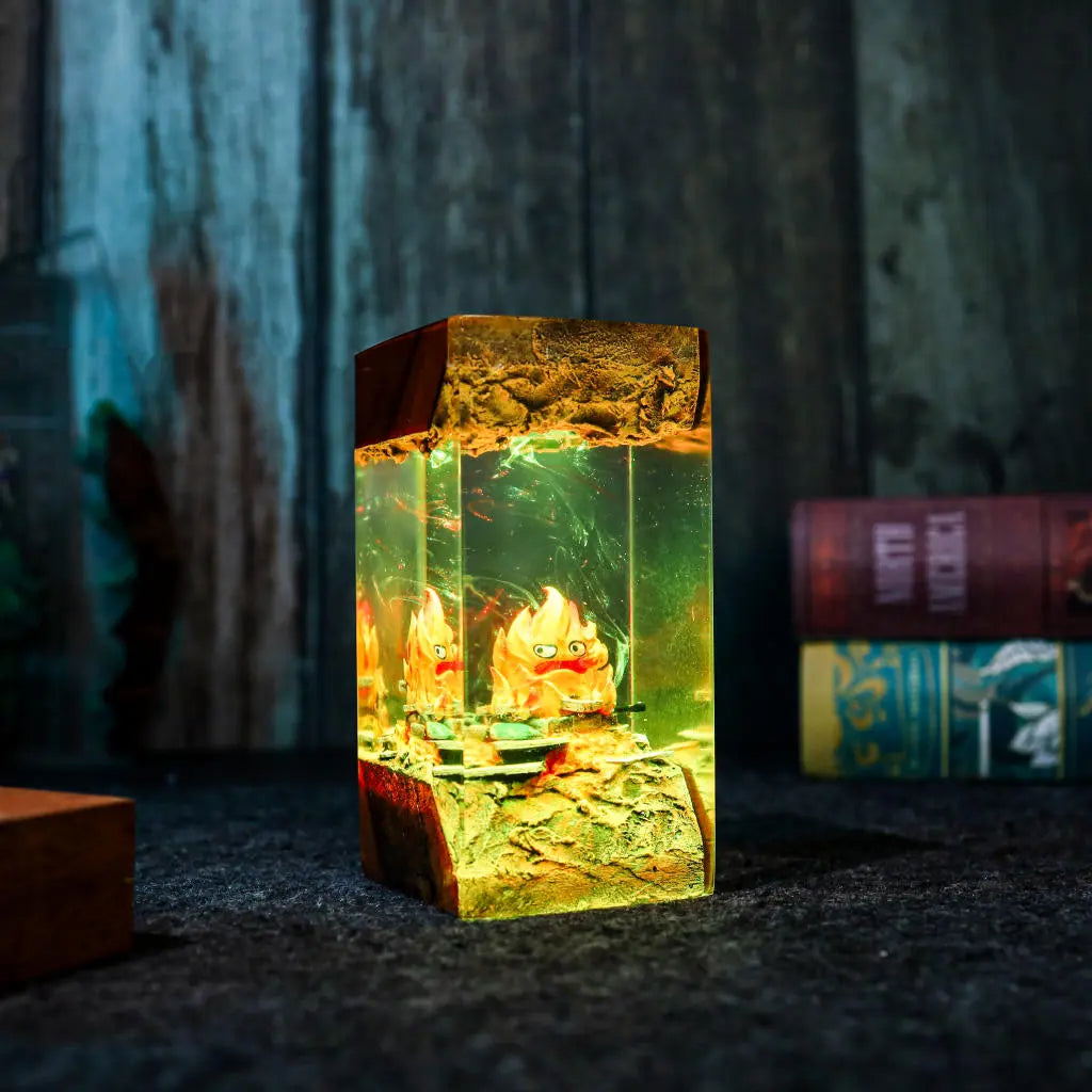 Calcifer Howl's Moving Castle Resin Epoxy Lamp