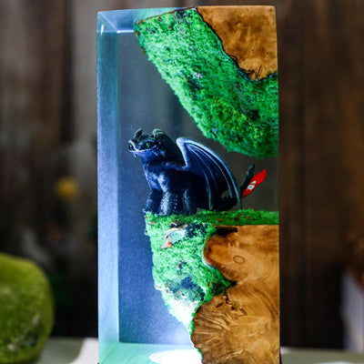 Toothless Night Resin Epoxy Lamp
