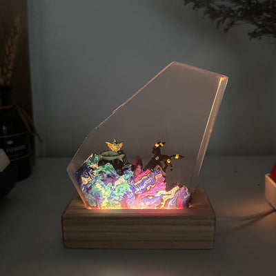 Eevee Evolution Pokemon Resin Epoxy Lamp Night Light