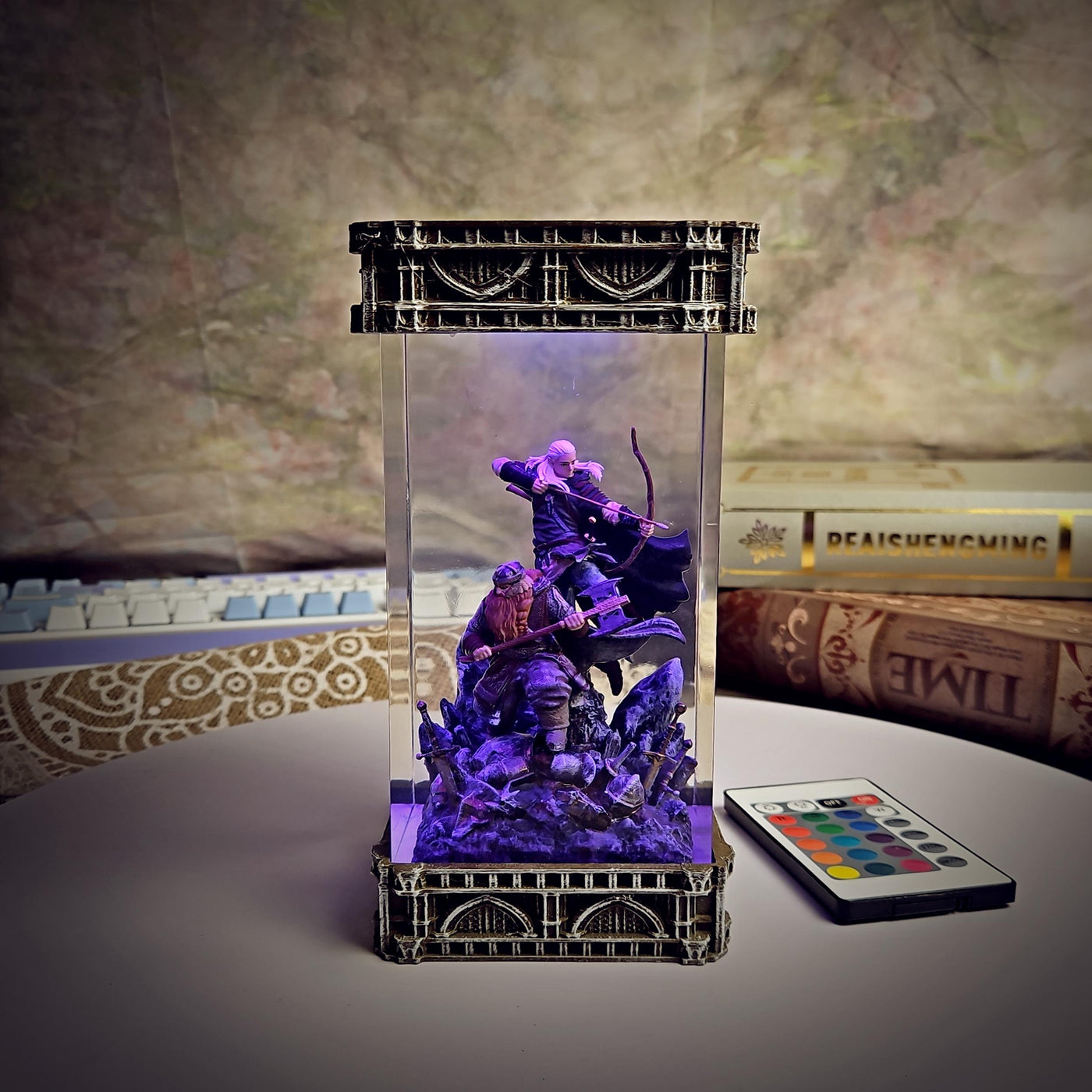 Gimli & Legolas The Lord of the Rings Resin Lamp