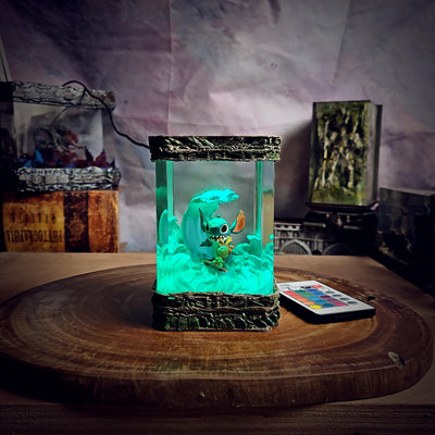 Cute Stitch Resin Lamp
