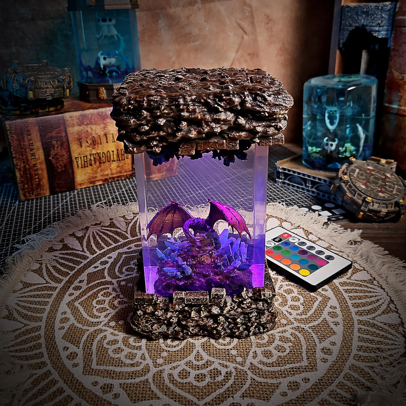 Shadow Dragon Resin Lamp