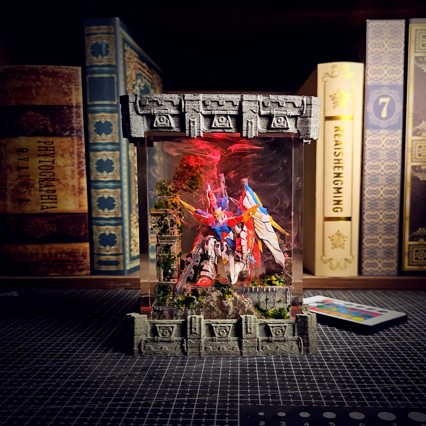 Broken Gundam in Deep Ocean Resin Lamp