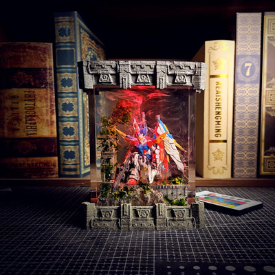 Broken Gundam in Deep Ocean Resin Lamp