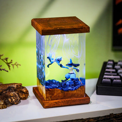 Lucario & Riolu Pokémon Resin Lamp