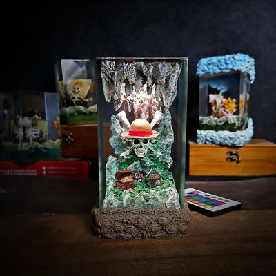 One Piece Skull Resin Lamp