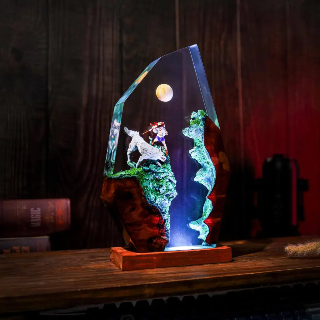 Princess Mononoke Resin Epoxy Night Light