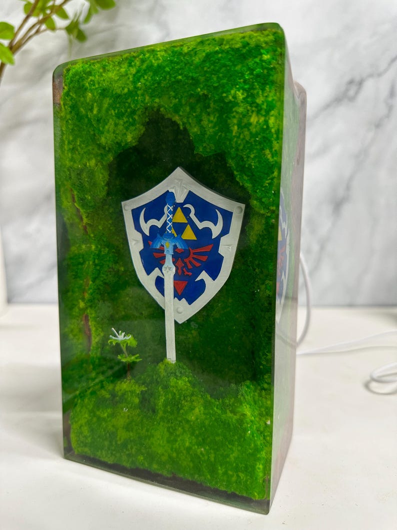 Hylian Shield  Epoxy Lamp