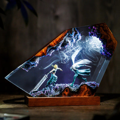 Sephiroth vs Cloud Strife Final Fantasy Resin Lamp