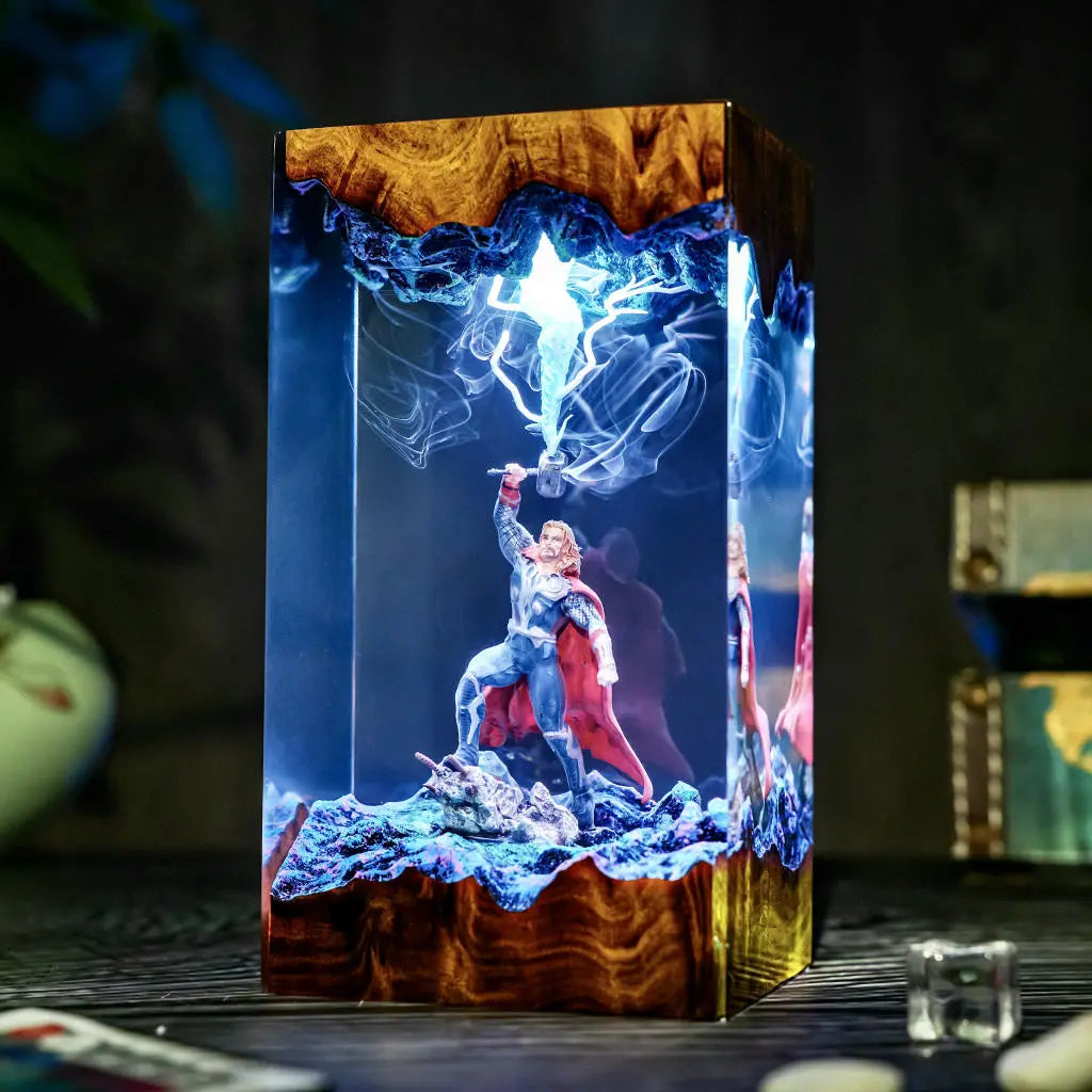 Thor Lightning Thunder Marvel Super Heroes Resin Lamp