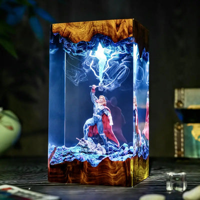 Thor Lightning Thunder Marvel Super Heroes Resin Lamp