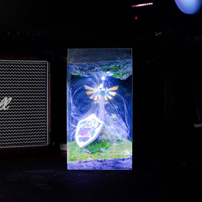 Sword and Shield of Zelda Resin Lamp