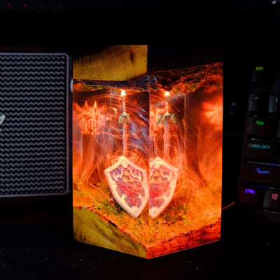 Sword and Shield of Zelda Resin Lamp