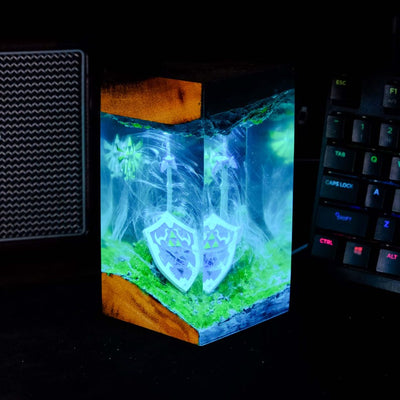Sword and Shield of Zelda Resin Lamp