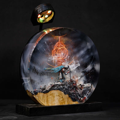 Knight Tarnished Resin Lamp