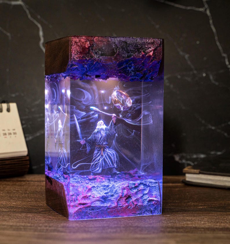 Wizard Resin Lamp
