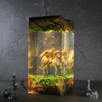 White Wizard Resin Lamp